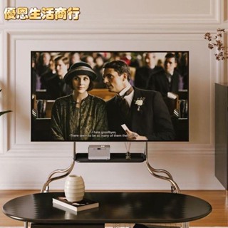 🔷優恩生活商行🔷電視架 電視落地支架沖浪電視機落地支架簡約現代不銹鋼多功能帶輪可移動顯示器掛架