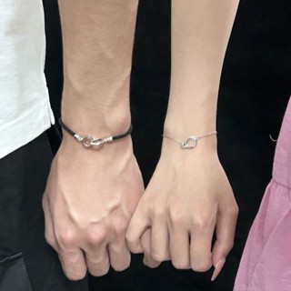 特價 客製化情侶手鏈# 莫比烏斯環情侶手鍊一對男女手環ins小眾設計刻字定製情人節禮物