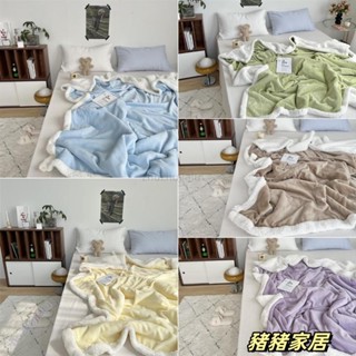品質保障#ins羔羊絨毛毯 雙層法蘭絨羔羊絨秋冬季毛毯加厚單雙人蓋毯珊瑚絨毯子 小毛毯被子 辦公室午睡毯單人保暖毯 法蘭