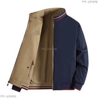 👜臺出精選👜【雙面穿】春秋薄款男士夾克 立領防風夾克 休閒男士外套 韓版寬鬆外套 寬鬆運動外套 機車外套