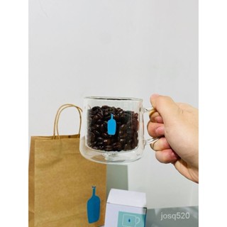 日本 Blue Bottle 藍瓶子 水杯 男女 咖啡杯子 耐熱雙層 馬剋杯 玻璃杯 玻璃咖啡杯 小藍瓶杯子 KN0B