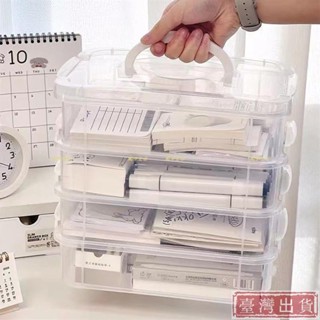 【桃園發貨】展示收納盒✨ 收納壁掛 桌面手提收納盒 透明分格收納櫃 展示盒 首飾盒子 置物架 收納儲物箱女 亞克力透