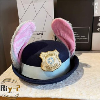 兔子警官帽子兒童COS卡通兔耳朵頭飾女童洛麗塔裙裝飾可愛朱迪帽髮飾 髮夾 頭飾 髮夾韓國 髮箍 帽子 髮箍韓