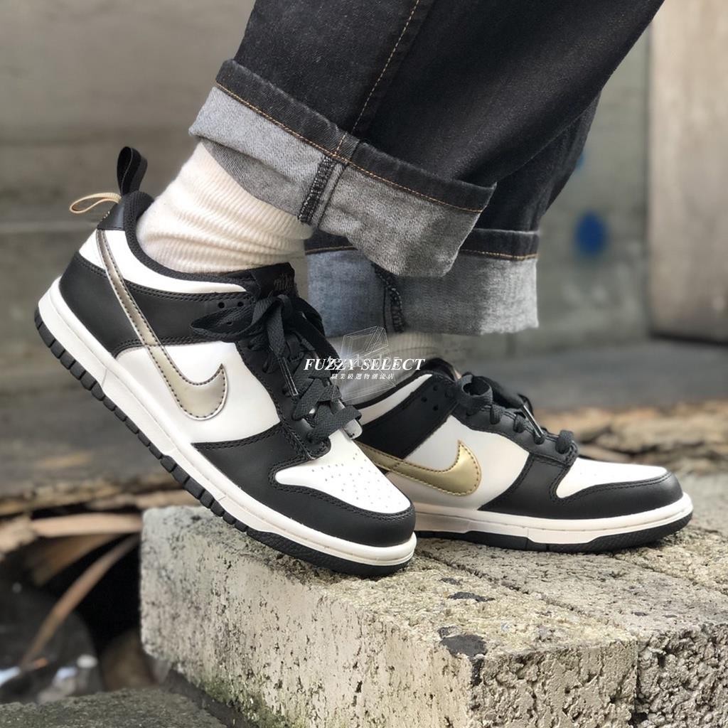 日本正品代購Nike Dunk Low Pull Tab 黑白 金銀勾 陰陽 GS DH9764-001