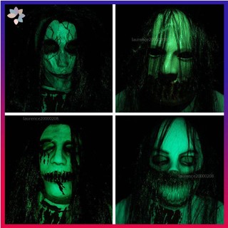 🎃免運🎃萬聖節劇本殺恐怖道具鬼屋密室逃脫npc熒光貞子女鬼面具全臉頭套