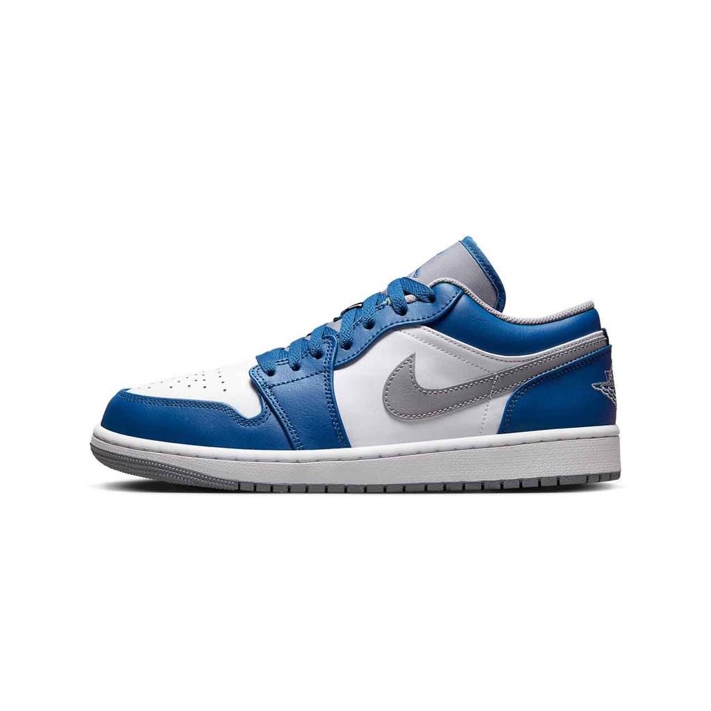 『正貨 』Nike Air Jordan 1 Low 白藍 灰勾 籃球鞋 553558-412