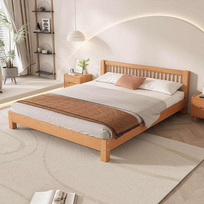 床 床架 全櫸木實木床榻榻米日式床簡約無床頭床架1米5雙人無靠背矮床民宿