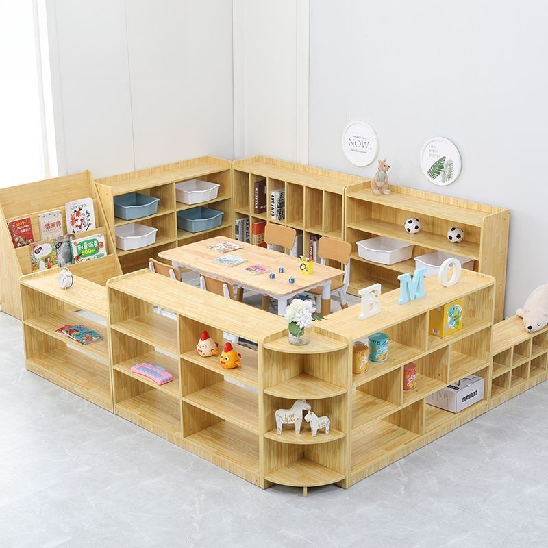 🔥免運👉可開發票幼兒園書包櫃子兒童儲物櫃玩具鞋櫃雜物櫃木玩具架收納櫃整理書架