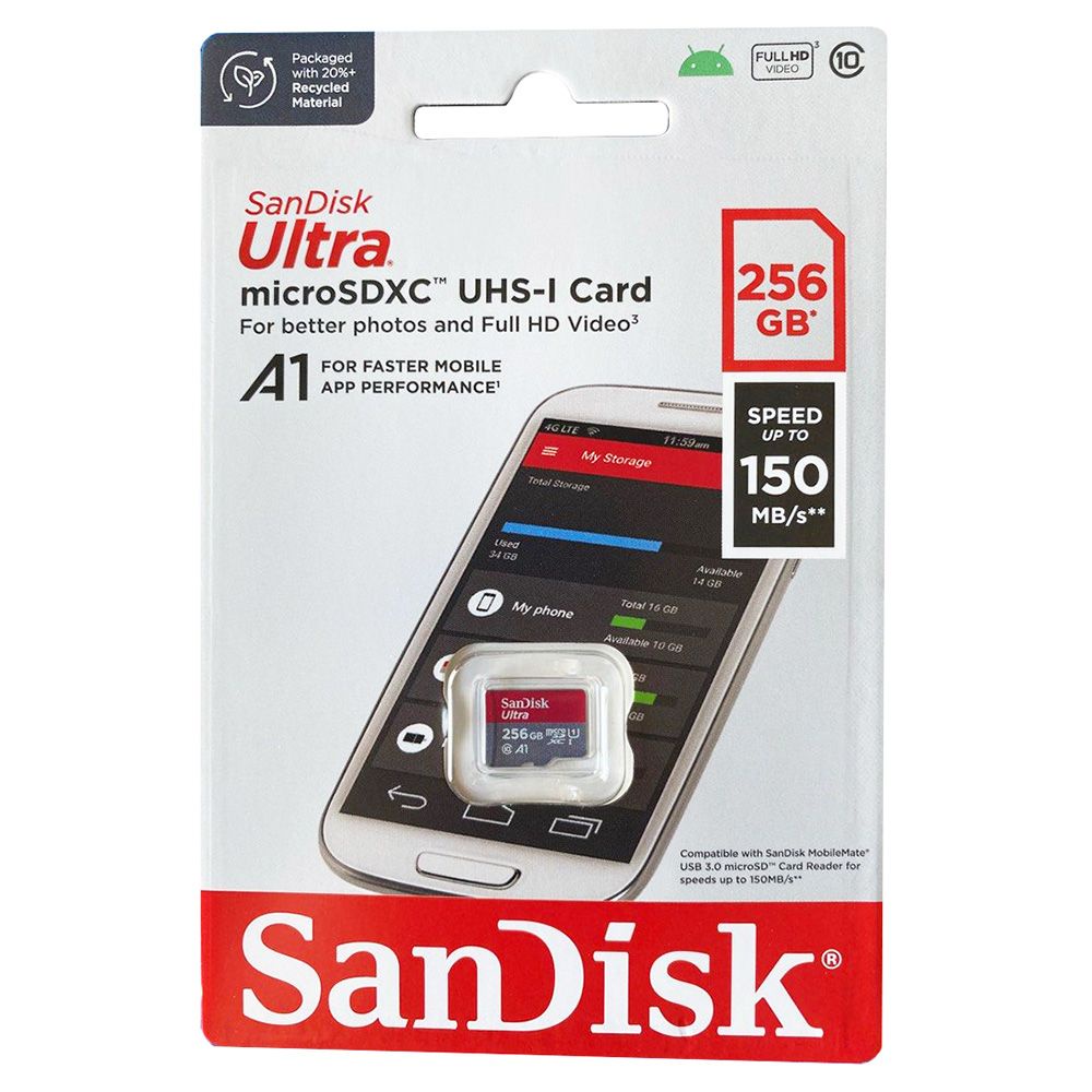 晟碟 SanDisk Ultra 256GB A1 UHS-I microSDXC 記憶卡 SDSQUAC(平行進口)