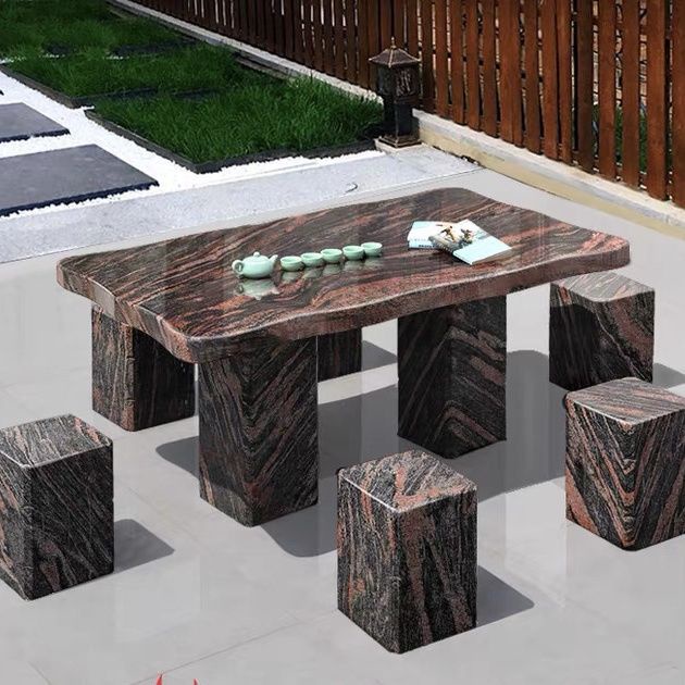 【精品】石桌石凳戶外庭院現代家用石桌子休閑大理石天然異形石雕石桌