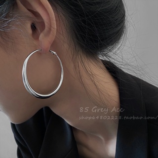 歐美夸張大圈圈耳環女2023年新款高級耳飾獨特ins小眾設計感耳圈