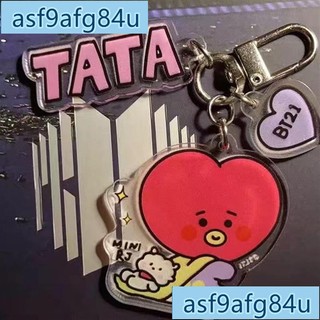 促銷】👏精品👏爆款👏Steve New BT21 透明亞克力鑰匙扣吊墜 BTS 高畫質雙麵包袋配件73
