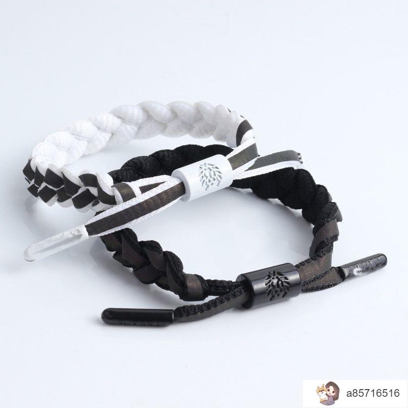 手繩 顯白 森系 高級感💖小獅子情侶手鏈全息反光一對限定變色手環男女學生款編織手繩手飾