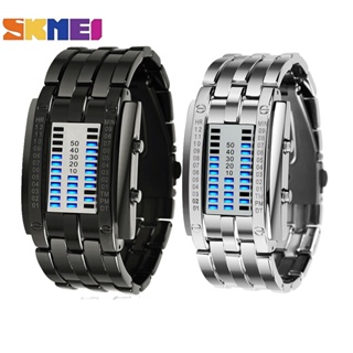 米樂 時刻美 SKMEI 腕表 二進制鎢鋼表 50M防水LED表 男錶 女錶 情侶對錶 創意手錶 學生手錶 7093