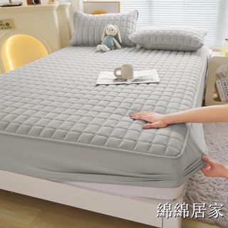 台灣出貨↑純色鋪棉保潔墊 夾棉床包保潔墊 席夢思保潔墊 單人雙人加大特大床套床單 床包組 床罩 床墊護罩uiwe465