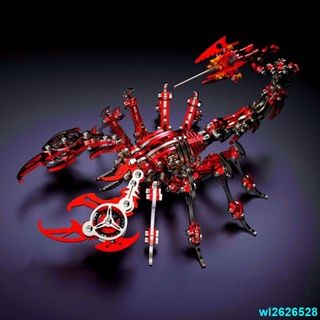 ✨不銹鋼機械蝎子拼裝模型3D拼圖積木成人高難度金屬組裝玩具禮品男
