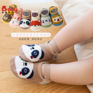 嬰兒春夏季學步鞋襪寶寶綁帶防滑兒童地板襪軟底男女嬰兒早教襪套