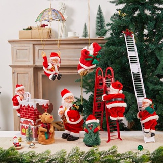 ✨聖誕老人✨ 爬繩圣誕老人 爬梯圣誕老人 電動圣誕老人 圣誕老人裝飾 圣誕樹掛件 聖誕禮物 圣誕裝飾 聖誕節 節日裝扮