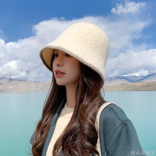 🧢限時免運 毛茸帽子女秋冬水桶帽時尚洋氣針織帽冬天保暖毛線帽漁夫帽大頭圍保暖帽 毛帽 雪帽 針織帽 大頭圍帽子