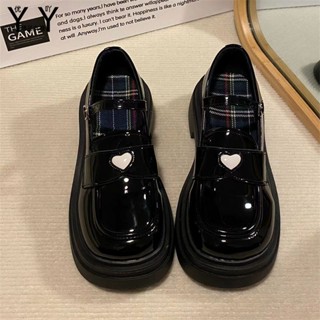 💕洋洋洋鞋店💕瑪莉珍鞋 小皮鞋 樂福鞋 厚底學院風愛心日係赫本風jk小皮鞋女 春夏新款配裙子瑪麗珍鞋 公主鞋 JK鞋