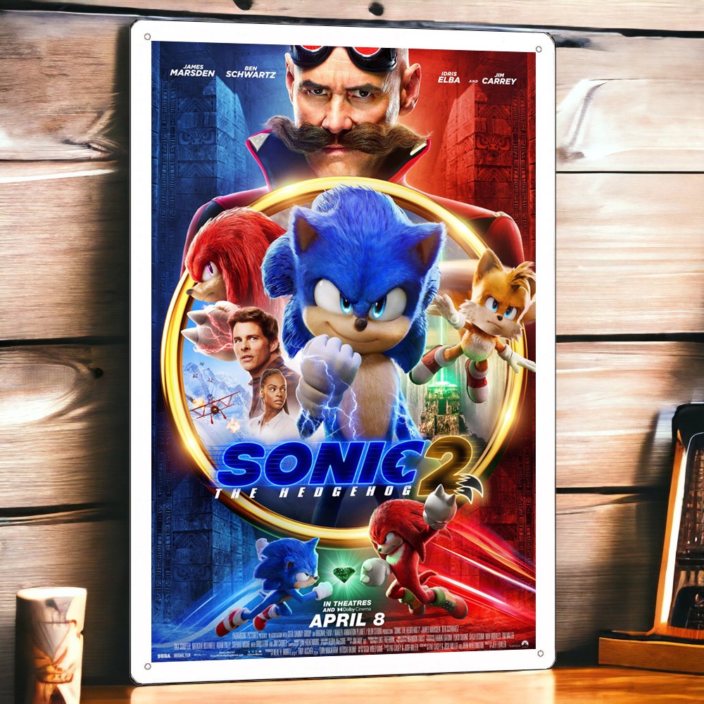 音速小子2 電影海報鐵皮畫多款金屬掛畫 🇹🇼臺灣製造全現貨本島直出📦 Sonic the Hedgehog 2