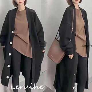 L-4XL 大尺碼外套 秋冬外套 大尺碼女裝 寬鬆時尚外套 大尺碼寬鬆單排扣刷毛加厚小外套 外套女 YR3Mmk