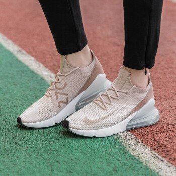 正版 Nike Air Max 270 Flyknit 氣墊鞋 玫瑰粉紅 運動休閒鞋 女尺寸 免運 運動鞋