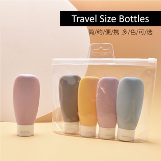 Portable Silicone Travel Size Bottle Set 4x60ML Squeeze Pres