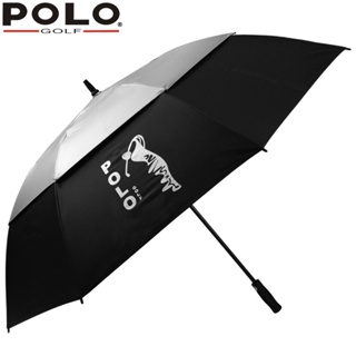 polo高爾夫晴雨傘 自動雙層雙人傘 創意長柄 防曬雨傘 防風 愛尚高爾夫