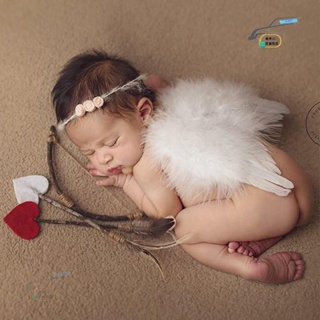 台灣-出貨- 桃園－兒童攝影服裝、滿月百天寶寶拍照新生兒照相嬰兒天使翅膀套裝