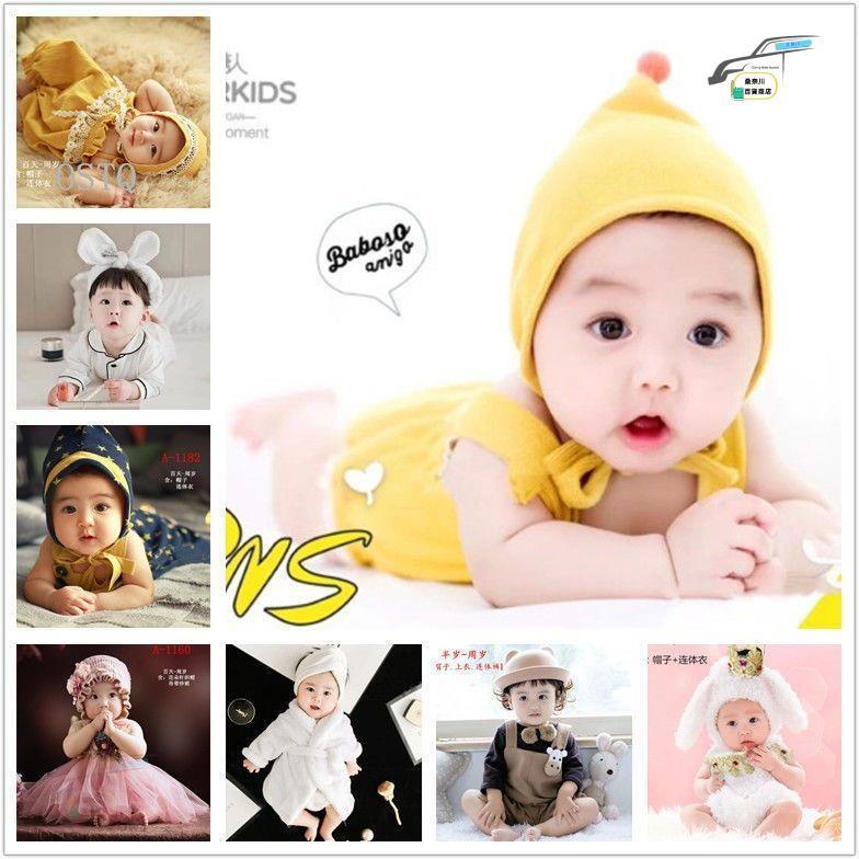 台灣-出貨- 桃園－兒童攝影服裝新款影樓嬰兒百天半歲週歲藝術造型寫真拍照相服 BXNW