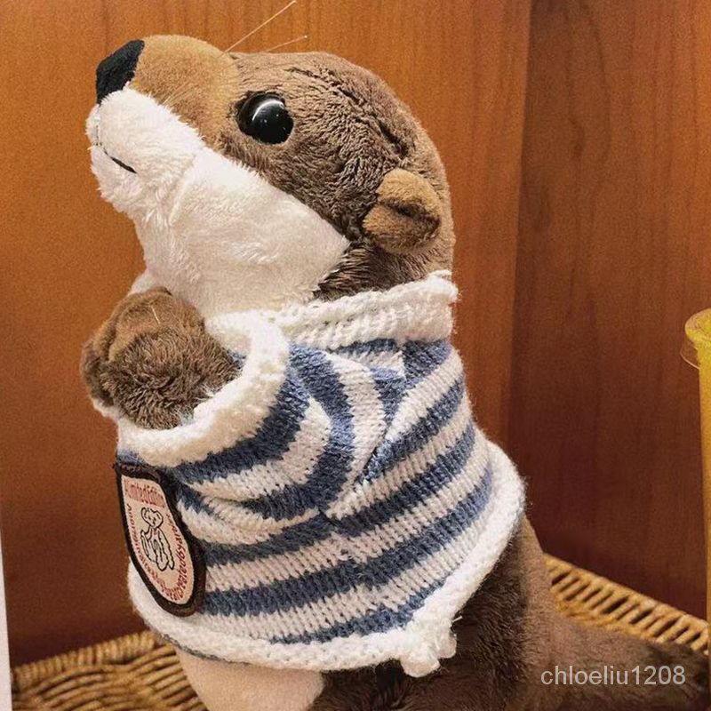 祈福 水獺 玩偶 水獺帶衣服 海獺公仔 玩具 生日禮物 節慶 手辦 禮畢業節慶