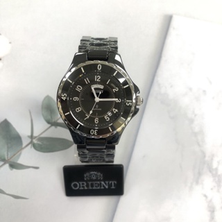 ORIENT東方錶 女 時尚黑陶瓷 石英腕錶 (HE7BC21S) 33mm