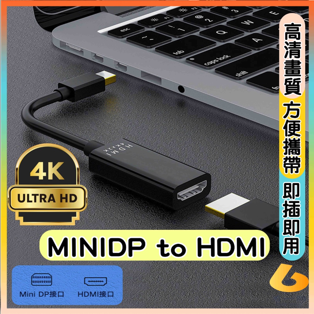 MINI DP公 轉 HDMI母 轉接線 轉接頭 4K HD 1080P DisplayPort 公 轉 HDMI母