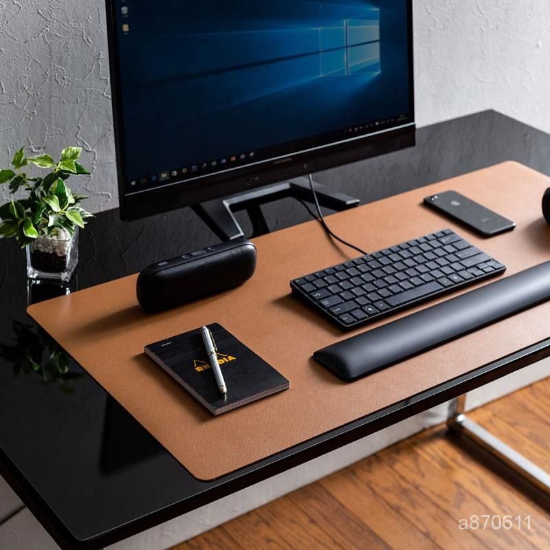 桌墊頭層牛皮超大加厚真皮質辦公寫字墊臺墊電腦墊鍵盤墊環保鼠標