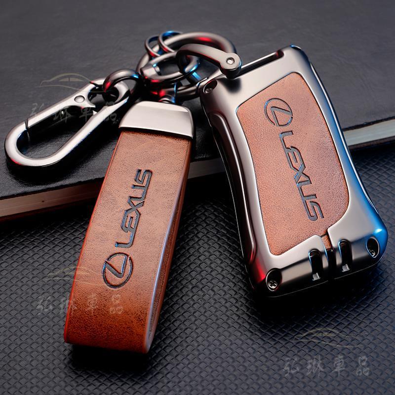 Lexus 凌志鑰匙皮套ES200 ES300h RX300 NX200 高檔鑰匙殼 復古皮革鑰匙套鑰匙圈 ef
