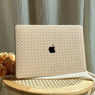 ◈米色編織皮革蘋果筆電保護殼MacBook Pro 13 A2338 Air 13 A