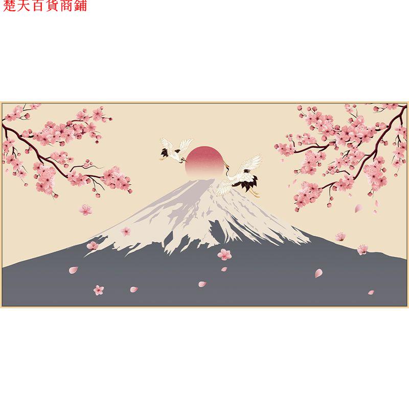 熱賣//日式浮世繪富士山裝飾畫日系櫻花居屋餐廳掛畫仙鶴客廳壁畫
