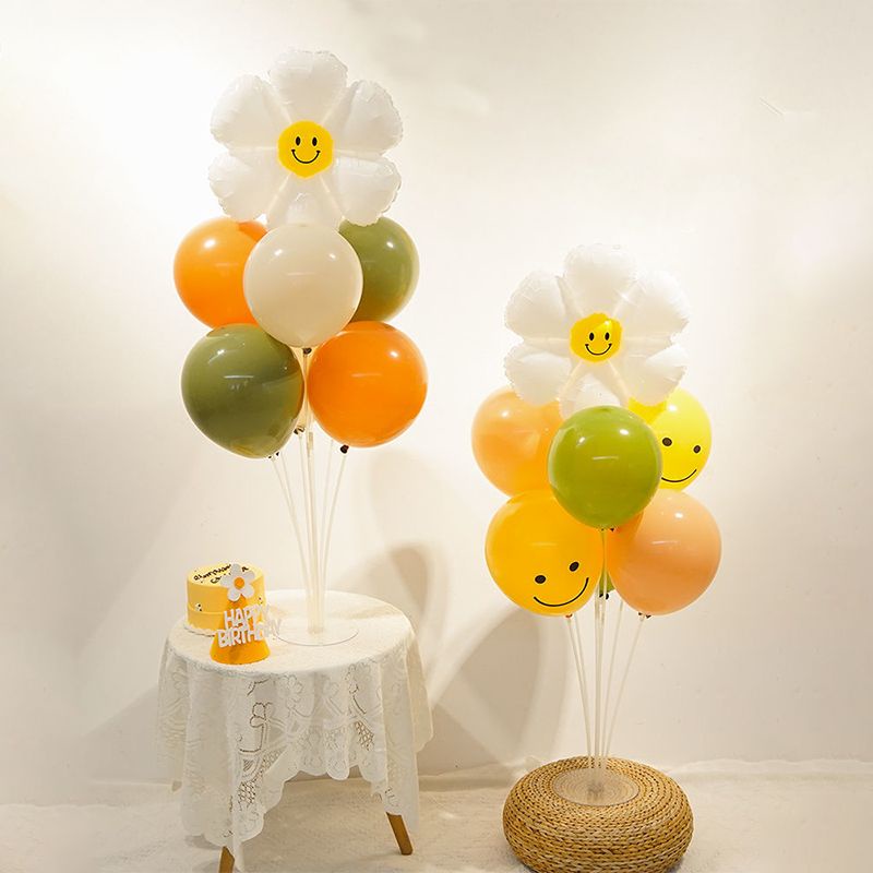木棉花 ins兒童生日裝飾小雛菊桌飄氣球拍照周歲桌面擺件花野餐場景布置
