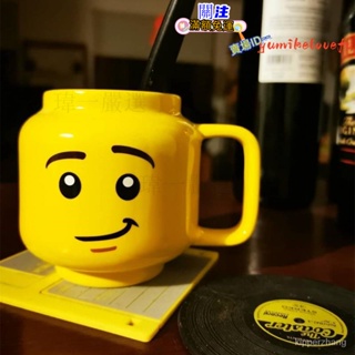 馬克杯 搞笑 搞怪 創意 LEGO樂高週邊陶瓷杯小人仔頭杯子 超可愛笑臉喝水杯兒童杯子禮品生日禮物 禮物 情人節