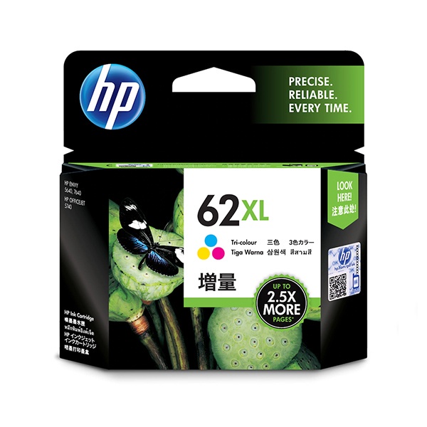HP C2P07AA NO.62XL 原廠彩色高容量墨水匣