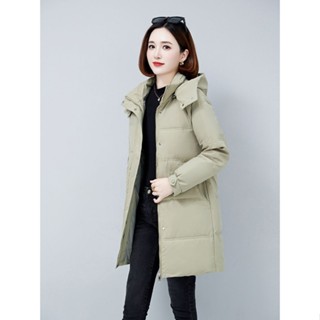 加厚保暖冬天外套🌟新版登絲波羽絨服女中老年媽媽裝洋氣中長版顯瘦保暖外套冬韓版 羽絨外套連帽 長款 2A6O