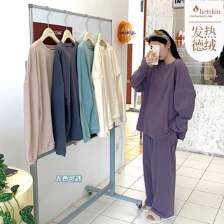 🔆小甜甜日系美衣👙德絨睡衣女秋冬新款保暖修身長袖少女學生居家韓版高階家居服套裝