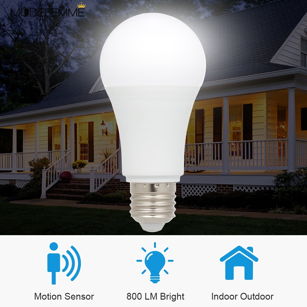 【桃園發貨】冷白光室內室外花園智能燈運動光感雷達感應E27 LED節能燈泡