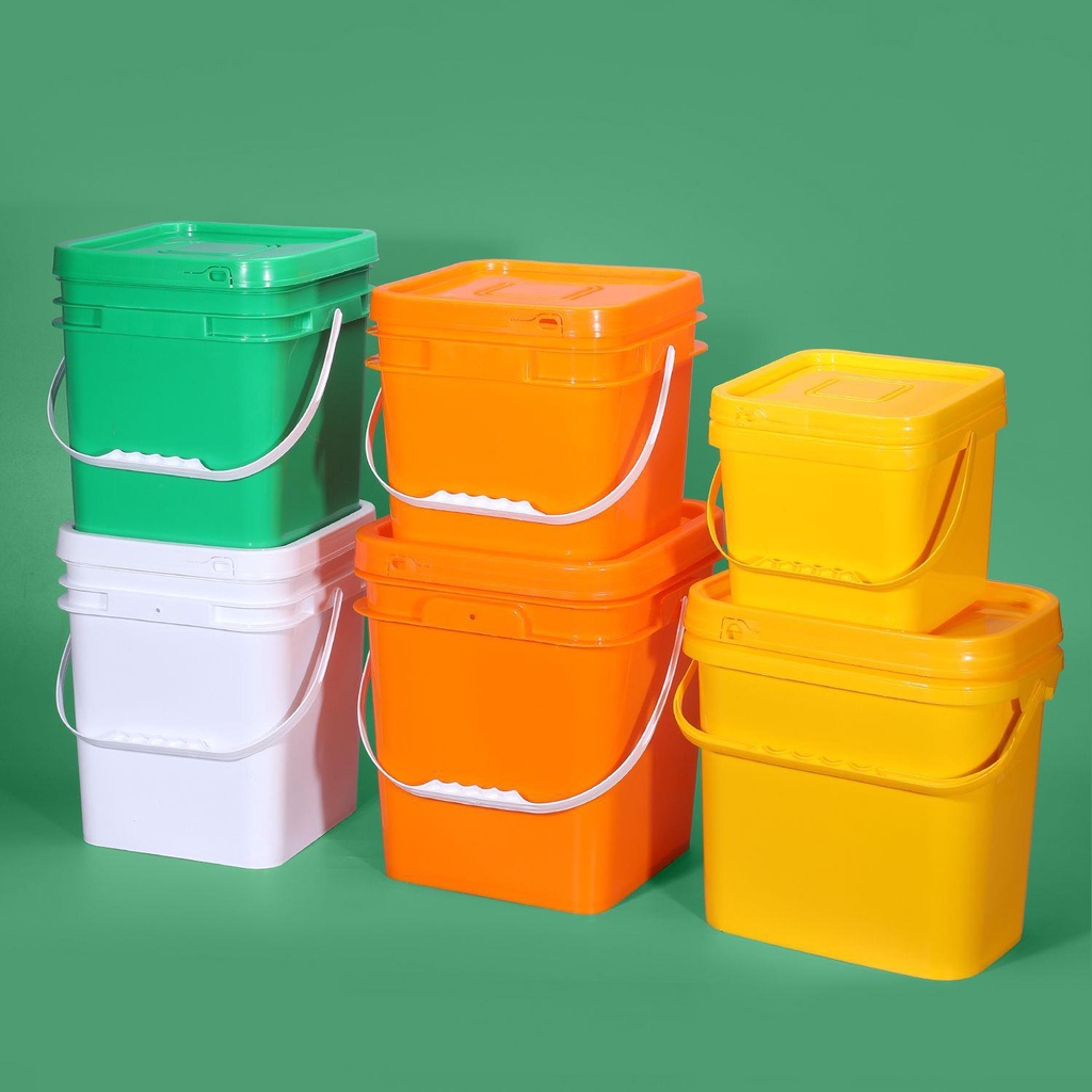 ¤加厚塑膠桶方桶大號食品級貓糧狗糧密封桶8升裝帶蓋收納桶批發