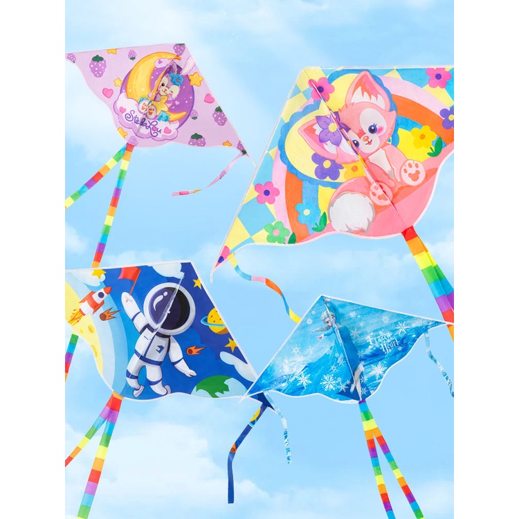 新品特惠 風箏 風箏兒童小孩子手持微風易飛新款奧特曼濰坊釣魚竿輪盤線戶外玩具