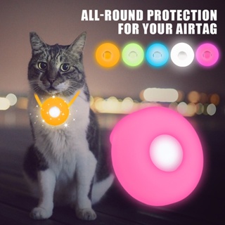 小楊臻選 Airtag 定位器自發光矽膠套 / 小貓小狗寵物防水可調熒光防丟項圈 / 寵物保護套, 用於 Apple A