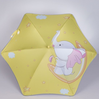 奈斯莫丨 定製卡通圓角兒童雨傘 反光條男女幼兒園傘 小學生黑膠防曬晴雨傘