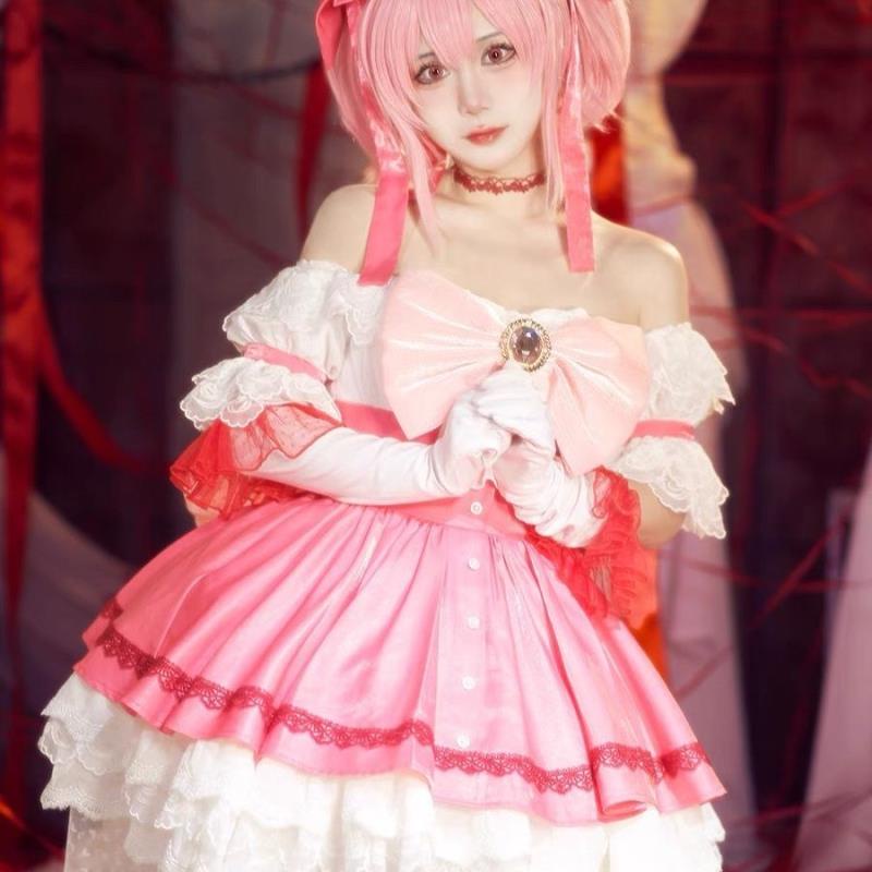 🔥新品上架🔥鹿目圓cos服女裝魔法少女小圓魔女之夜的回天cosplay禮服曉美焰c魔法少女小圓ｃｏｓｐｌａｙ