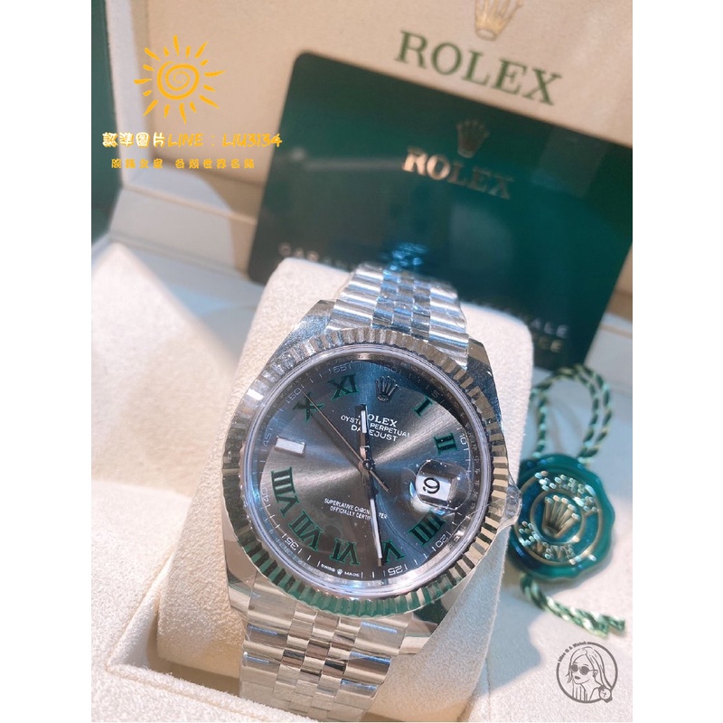 Rolex DATEJUST 126334綠羅馬/五珠/太陽圈 🔺2022年｜全新品